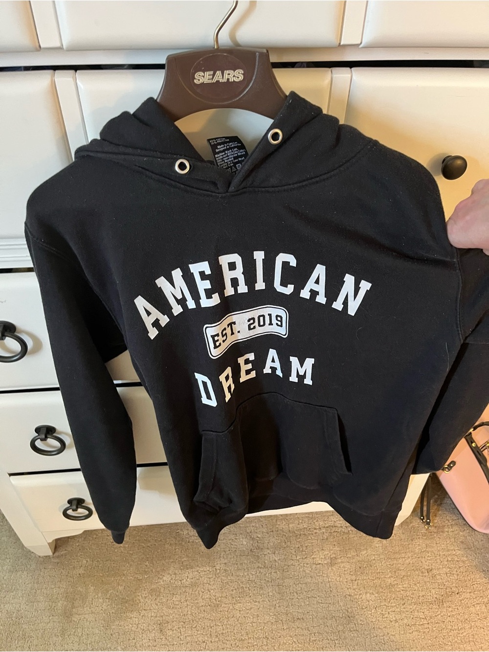 Black "American Dream" Hooded Sweatshirt